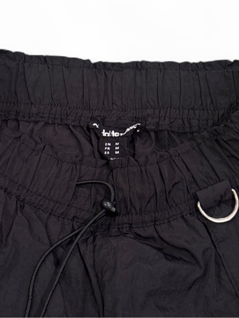 Y2K 90s Charlotte Russe Black Cargo Pants Casual Utility Style Joggers Size M - Picture 4 of 4